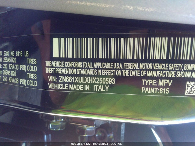 2017 Maserati Levante, VIN: ZN661XULXHX250593