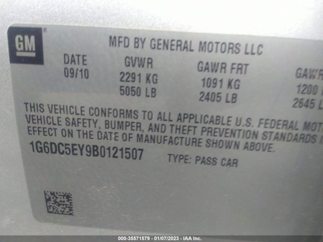 Cadillac CTS SEDAN 2011 1G6DC5EY9B0121507 Image 9