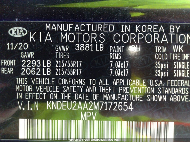 2021 Kia Seltos, VIN: KNDEU2AA2M7172654