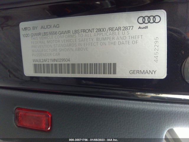 2021 Audi A6, VIN: WAUL2AF21MN029504
