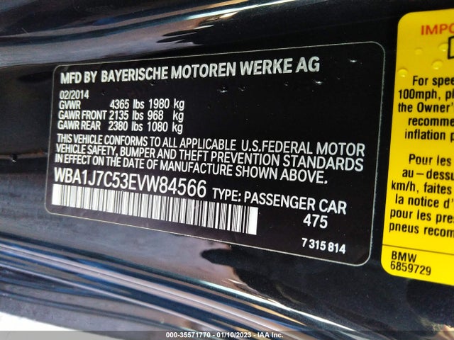 2014 BMW 2 Series, VIN: WBA1J7C53EVW84566