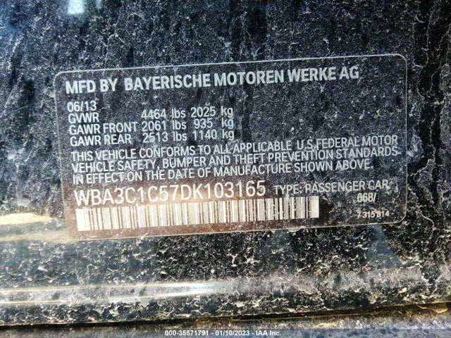 BMW 3 Series 2013 WBA3C1C57DK103165 Image 9