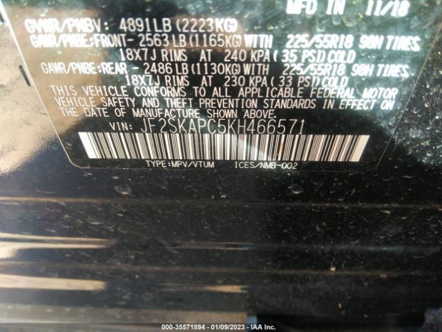 JF2SKAPC5KH466571 Subaru Forester Sport