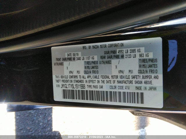 2020 MAZDA MAZDA6 GRAND TOURING VIN: JM1GL1TY5L1511568