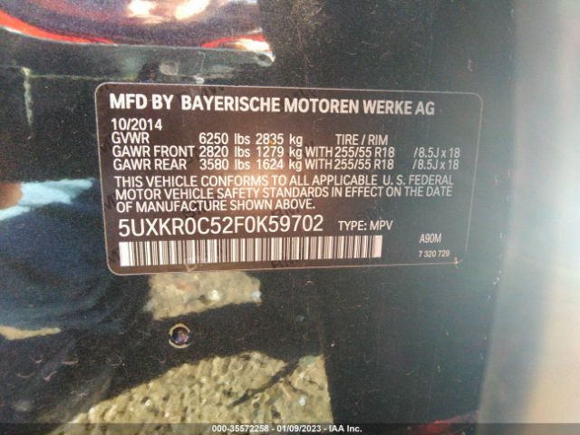 5UXKR0C52F0K59702 BMW X5 Xdrive35i