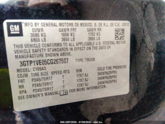 GMC Sierra 1500 Sle 2012 3GTP1VE05CG267507 Image 10
