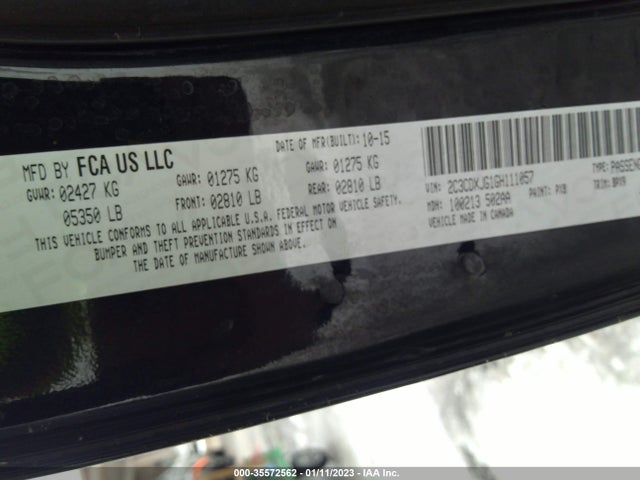 Dodge Charger Sxt 2016 2C3CDXJG1GH111057 Image 9