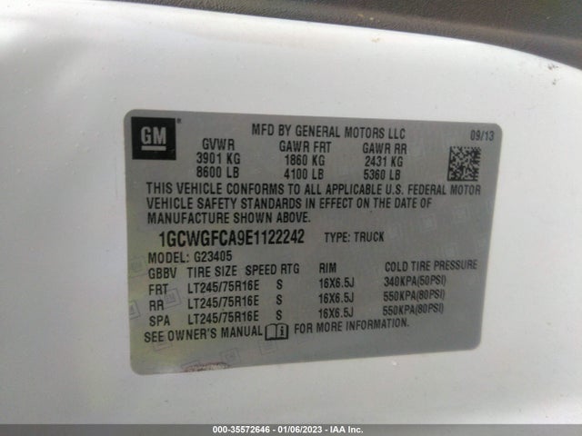 2014 Chevrolet Express, VIN: 1GCWGFCA9E1122242