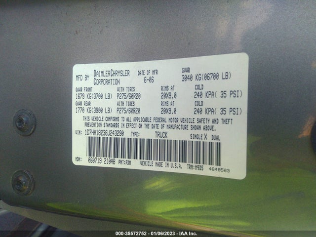 Dodge Ram 1500 Slt 2006 1D7HA18236J243290 Image 11