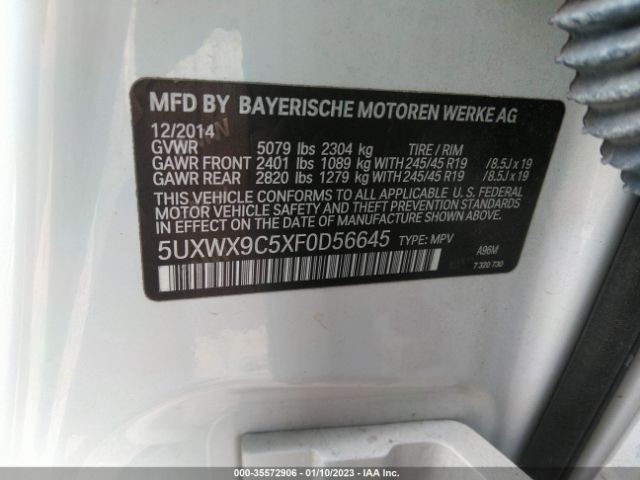 5UXWX9C5XF0D56645 BMW X3 Xdrive28i
