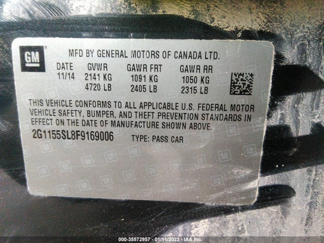 2015 Chevrolet Impala, VIN: 2G1155SL8F9169006