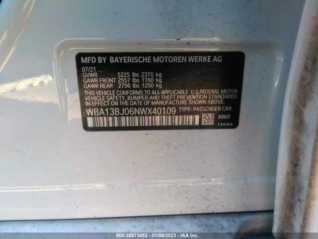 BMW 5 Series 530i Xdrive 2022 аукцион фото