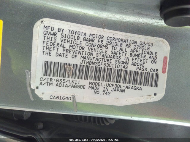 Lexus LS 430 2003 JTHBN30F530110142 Image 10