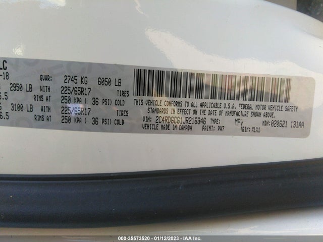 Dodge Grand Caravan 2018 2C4RDGCG1JR216346 Image 10