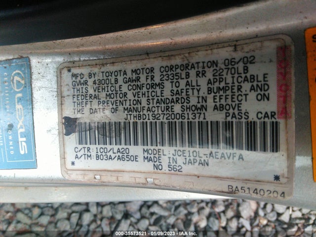 Lexus IS 300 2002 JTHBD192720061371 Image 10