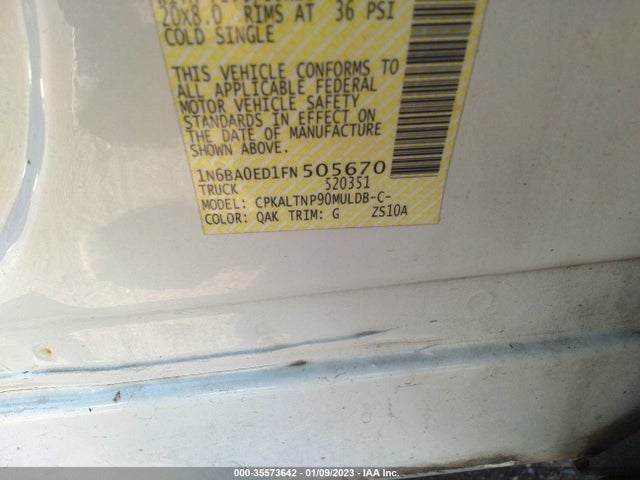 2015 Nissan Titan, VIN: 1N6BA0ED1FN505670