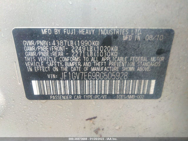 Subaru Impreza Sedan Wrx Wrx 2011 JF1GV7E69BG505928 Image 10