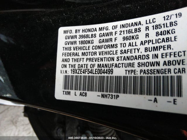 2020 Honda Insight, VIN: 19XZE4F54LE004499