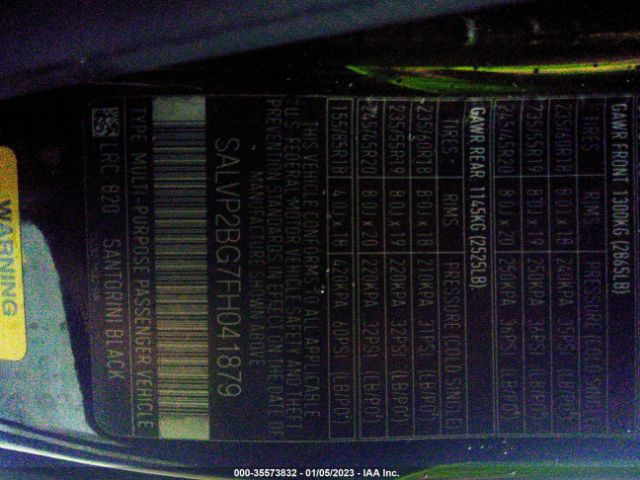 SALVP2BG7FH041879 Land Rover Range Rover Evoque Pure Plus