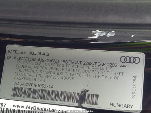 2015 Audi A3, VIN: WAUACGFF1F1050714