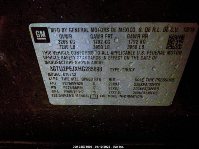 3GTU2PEJXHG285898 GMC Sierra 1500 Denali