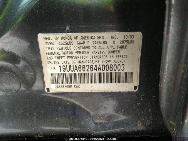 Acura TL 2004 19UUA66264A008003 Image 10