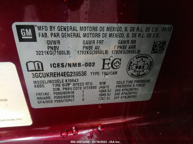 Chevrolet Silverado 1500 Lt 2014 3GCUKREH4EG239536 Image 9