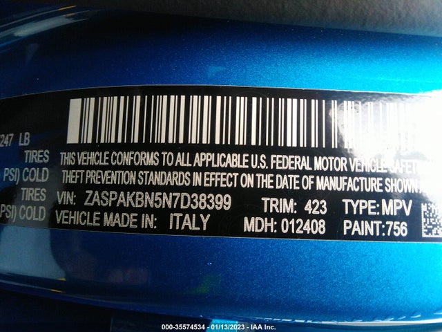 ZASPAKBN5N7D38399 Alfa Romeo Stelvio Veloce