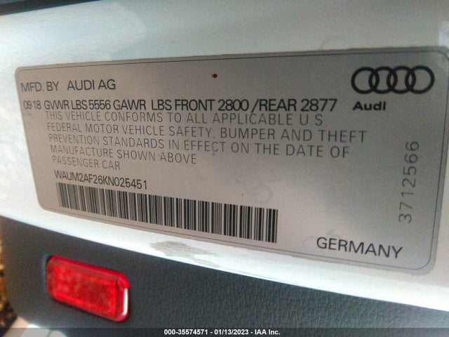 2019 Audi A6, VIN: WAUM2AF26KN025451