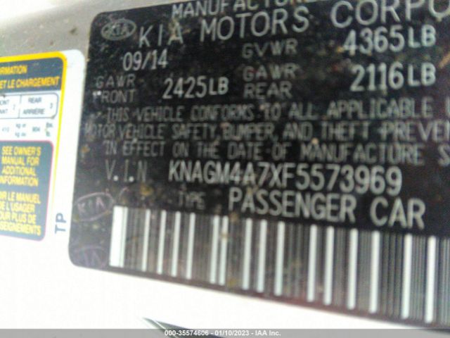 KNAGM4A7XF5573969 KIA Optima Lx