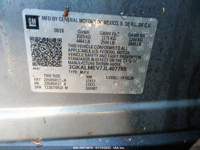 GMC Terrain Sle 2018 3GKALMEV7JL407765 Image 9