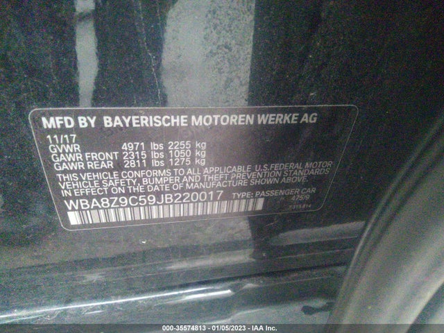 2018 BMW 3 Series, VIN: WBA8Z9C59JB220017