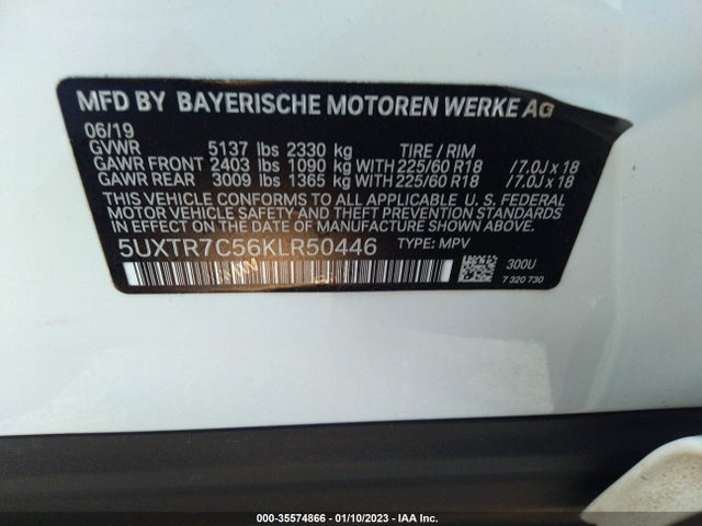 BMW X3 Sdrive30i 2019 аукцион фото