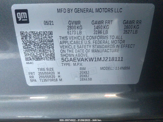 2021 Buick Enclave, VIN: 5GAEVAKW1MJ218111
