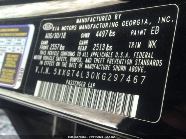 5XXGT4L30KG297467 KIA Optima S