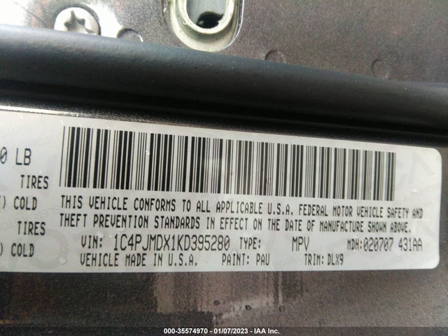 1C4PJMDX1KD395280 Jeep Cherokee