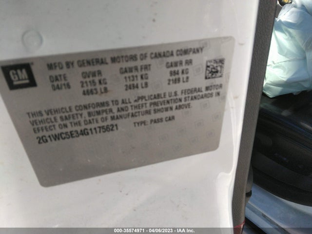 Chevrolet Impala Limited Ltz 2016 2G1WC5E34G1175621 Image 10
