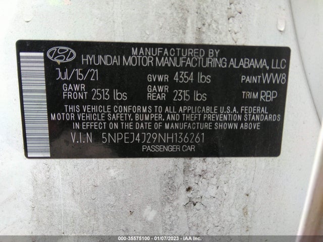 Hyundai Sonata Sel Plus 2022 5NPEJ4J29NH136261 Image 10