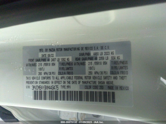 2022 Mazda CX-30, VIN: 3MVDMBAY9NM449475