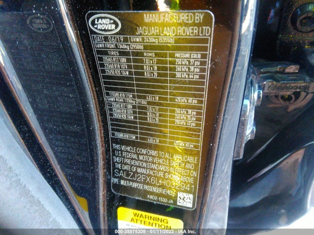2020 Land Rover Range Rover Evoque, VIN: SALZJ2FX6LH032941
