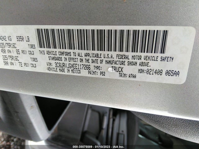 2014 Ram Promaster, VIN: 3C6URVJGXEE117266