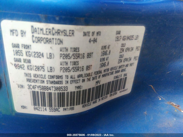 3C4FY58B84T308533 Chrysler Pt Cruiser Touring