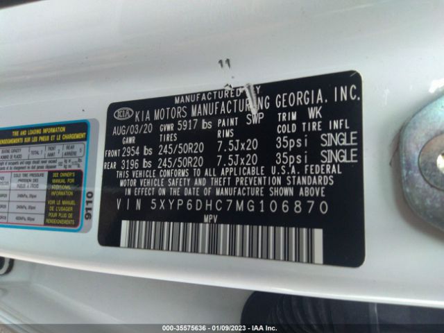 5XYP6DHC7MG106870 KIA Telluride S