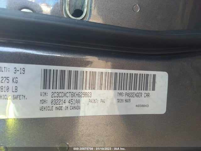 Dodge CHARGER R/T 2019 2C3CDXCT6KH629863 Image 9