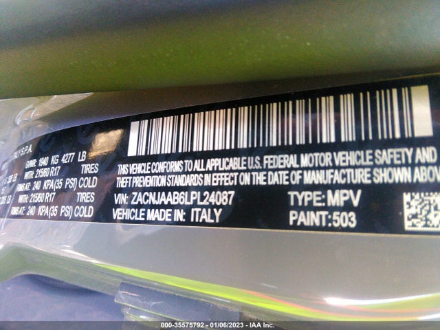 Jeep Renegade Sport 2020 ZACNJAAB6LPL24087 Image 10