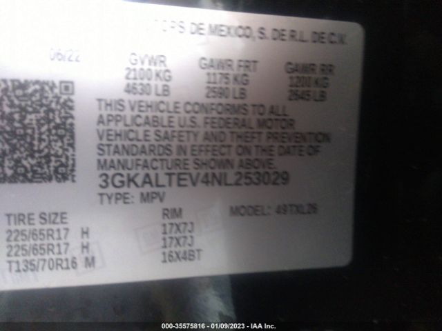 3GKALTEV4NL253029 GMC Terrain Sle