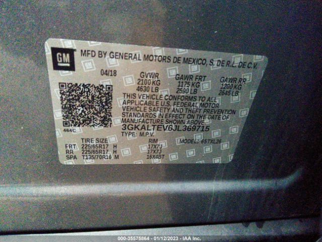 3GKALTEV6JL369715 GMC Terrain Sle