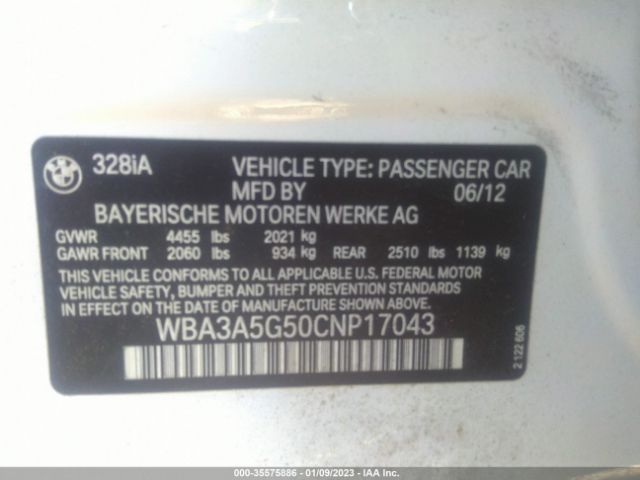 WBA3A5G50CNP17043 BMW 3 Series 328i