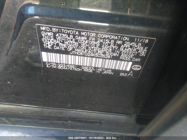 Lexus Is Is 300 2019 JTHC81D24K5035281 Image 9