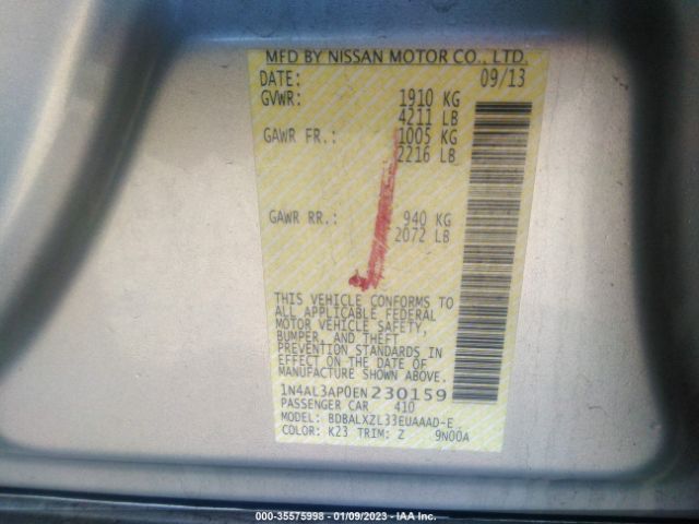 1N4AL3AP0EN230159 Nissan Altima 2.5 Sl